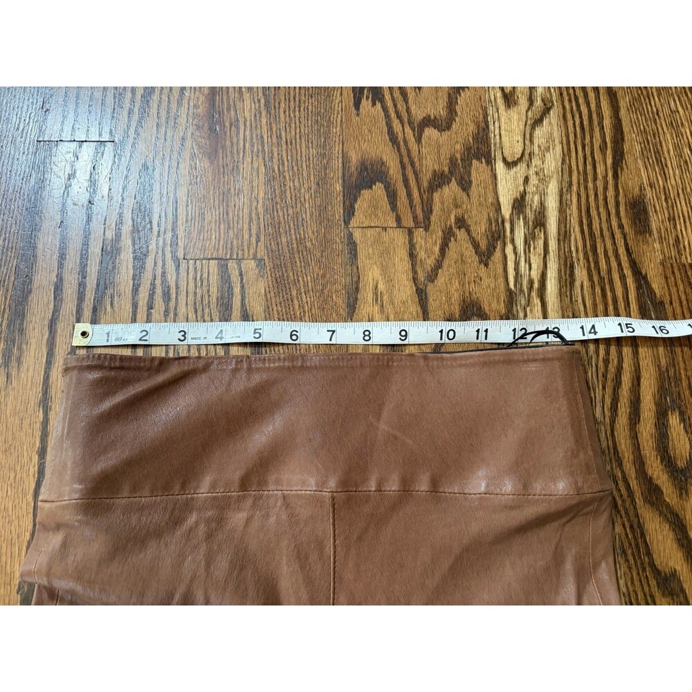Brown Boot Cut Faux-Leather Pants - Women - Picture 6 of 12